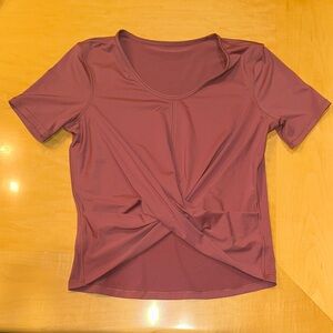 Lululemon Athletica Short Sleeve Top in Plum